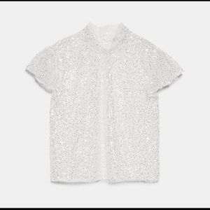 Zara Sequin Top